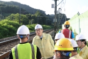 무궁화호 작업자 접촉사고 현장방문 - 포토이미지