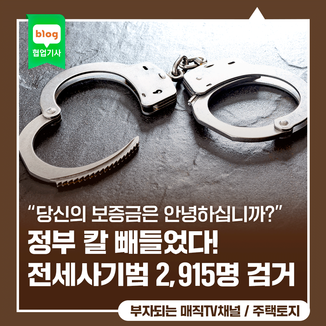 "당신의 보증금은 안녕하십니까?" 정부 칼 빼들었다! 전세사기범 2,913명 검거, 이제 끝을 봅니다